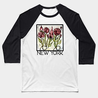 New York Roses And Thorns Baseball T-Shirt